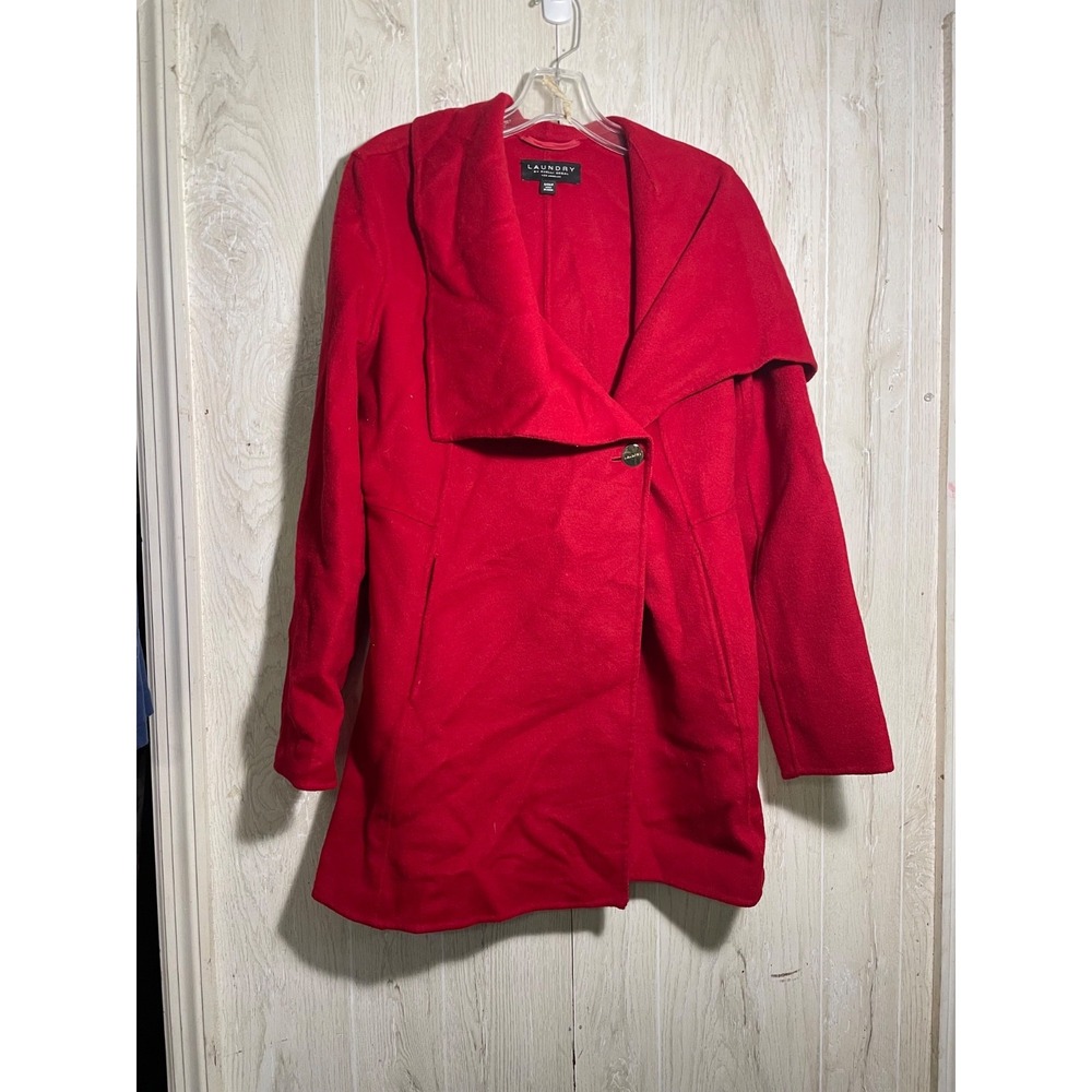 Laundry By Shelli Segal Womens Red Coat Size S